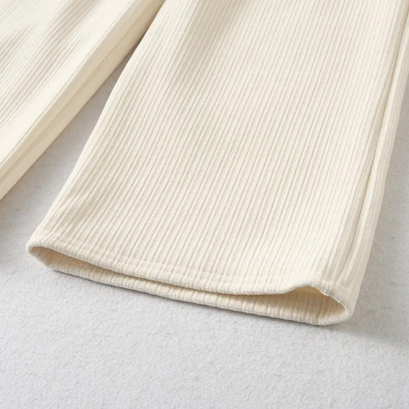 Loose Stripe Lace Up Casual Pants