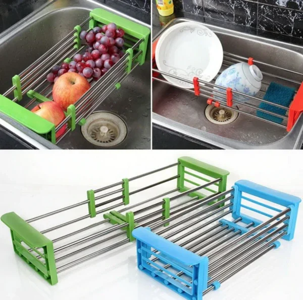 retractable sink rack