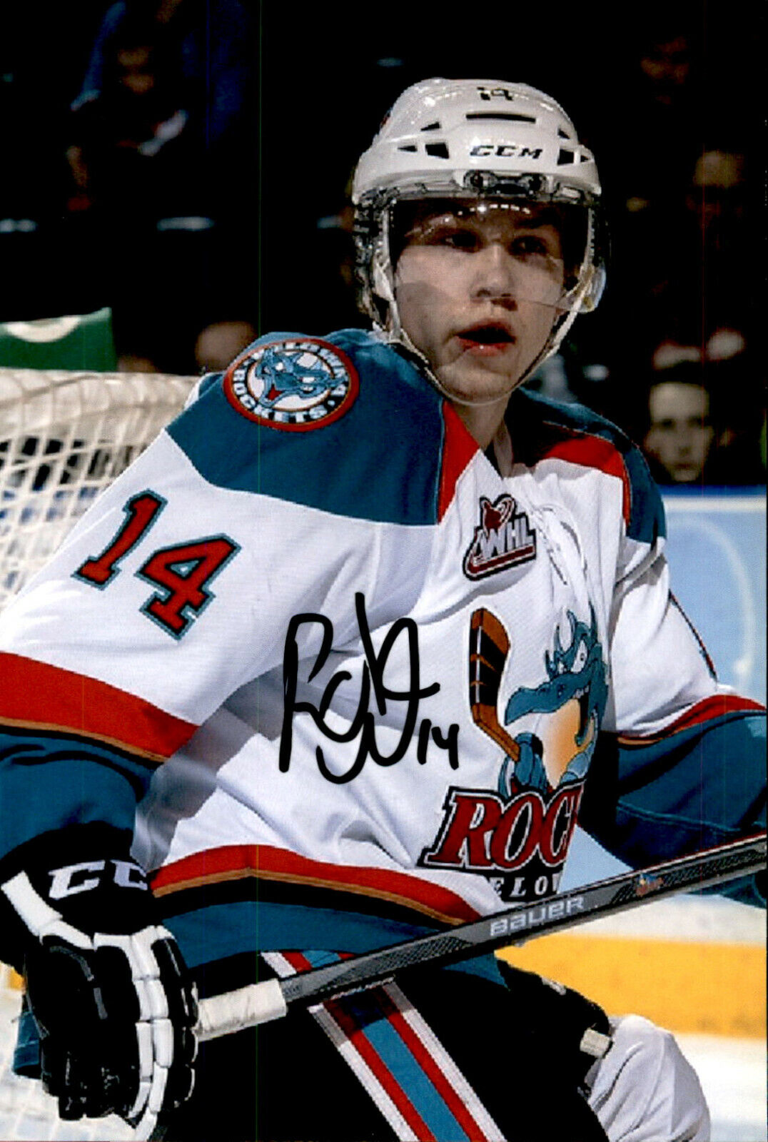 Rourke Chartier SIGNED 4x6 Photo Poster painting KELOWNA ROCKETS / SAN JOSE SHARKS #7