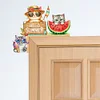 (US Local)Cat 5D DIY Wooden Diamond Painting Door Topper for Party Favors (Left)