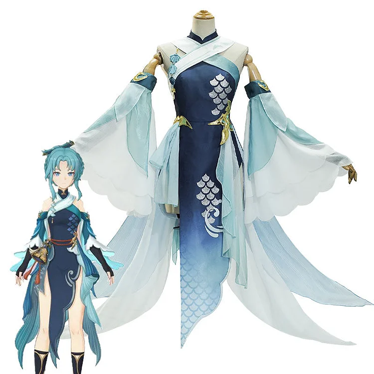 Game Genshin Impact Young Madame Ping Cosplay Costumes