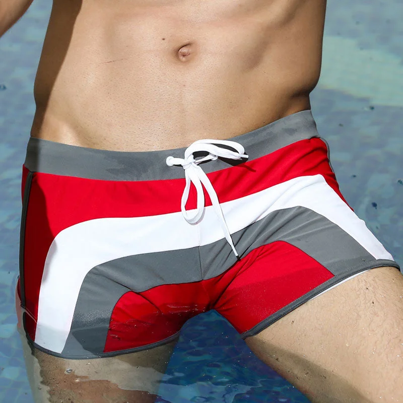 Aonga Hot sell Brand swimming Trunks Men's Boxers Beach shorts Hi-Q Swimwear with Pocket trunks  Sports suit Men Swimsuit
