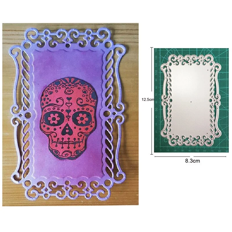 Craft Metal Cutting Dies Cut Die Mold Lace Background Frame Decoration Scrapbooking Dies Knife Mould Blade Punch Stencils Dies