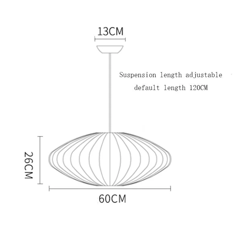 Post-Modern White Silk Led Pendant Lights Restaurant Bedroom Kitchen Hanging Lamp Art Single Head Lamp Pendant Lamp Home Decor