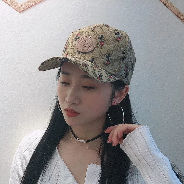 Mickey Mouse Cartoon Baseball Cap Mickey Mouse Print Cute Peaked Cap Men's and Women's Anti-sag Sun Hat Mouth Caps Women Hat