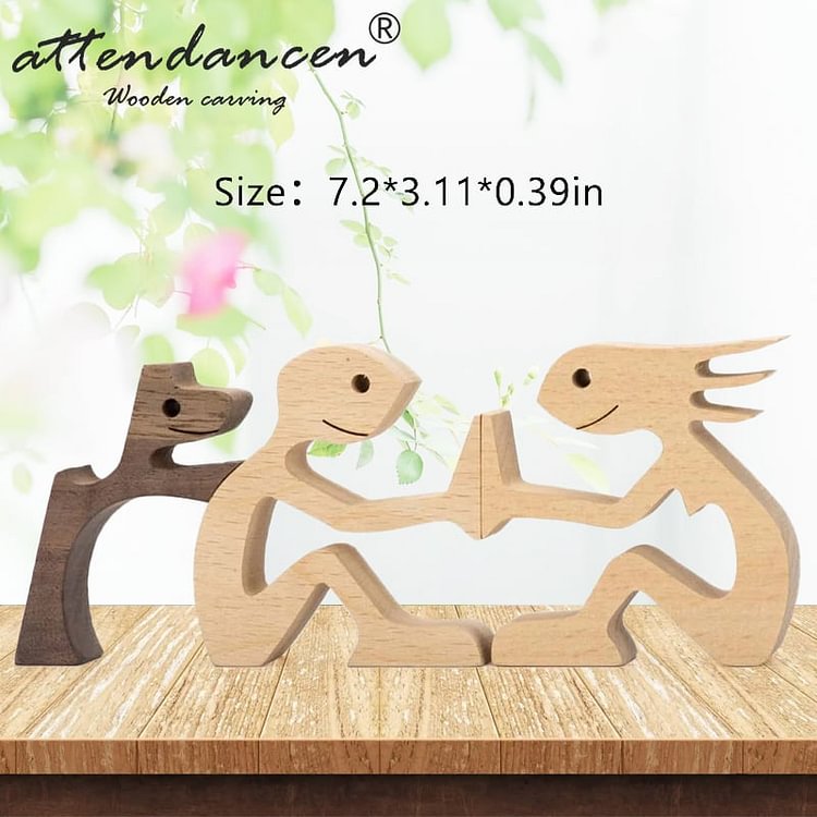 The Love Between You And Your Fur-Friend - Gift For Pet Lovers - Wooden Pet Carvings socialshop
