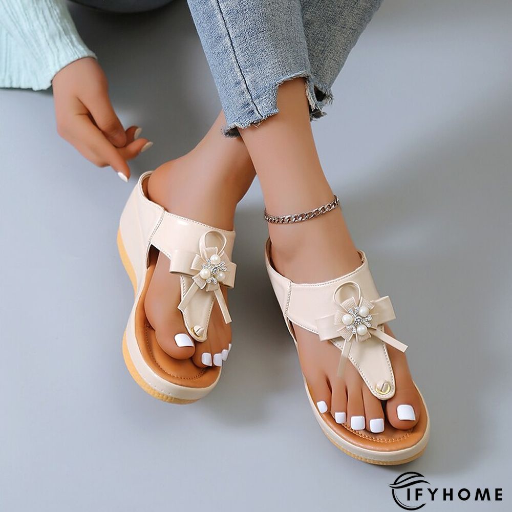 Women's Sandals Plus Size Daily Summer Flat Heel Round Toe Minimalism Synthetics Loafer Solid Colored Black White Yellow | IFYHOME