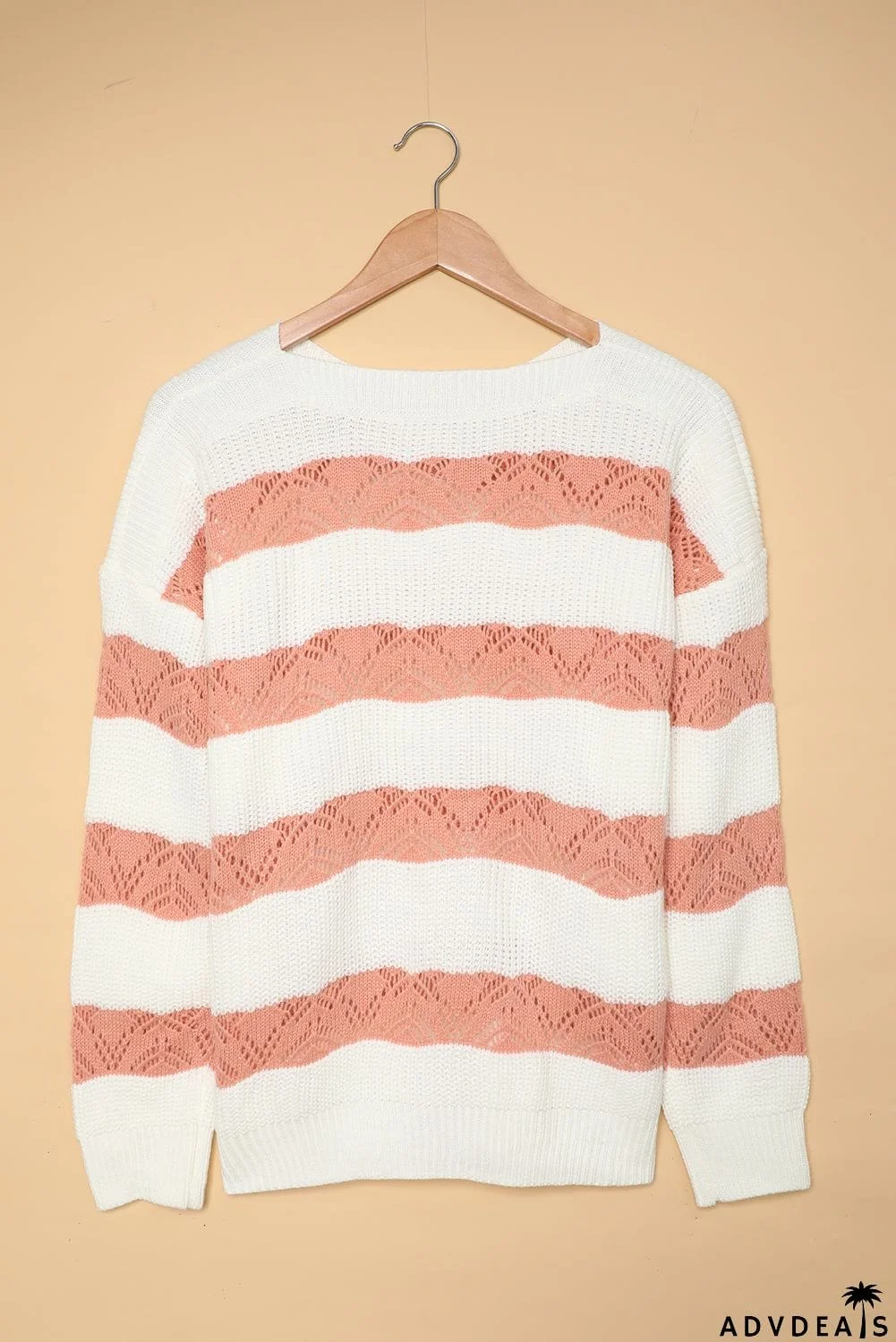 Striped Colorblock Knit Sweater