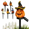 Solar Pumpkin Stake Light Resin Halloween Outdoor Garden Decorative Lamp