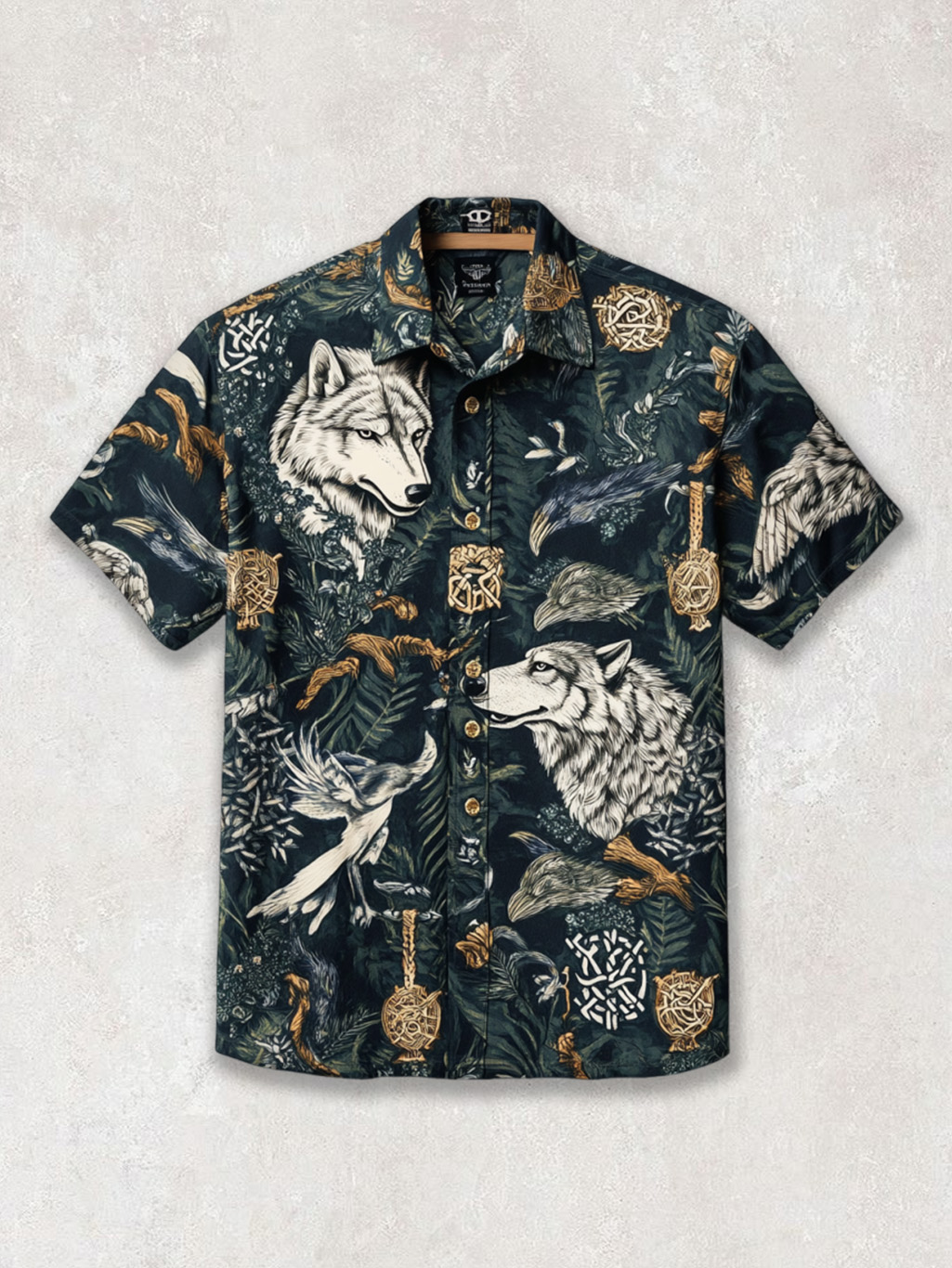 Men's Viking Wolf Mythology Emblem Celtic Shirt / Rvogue / Rvogue