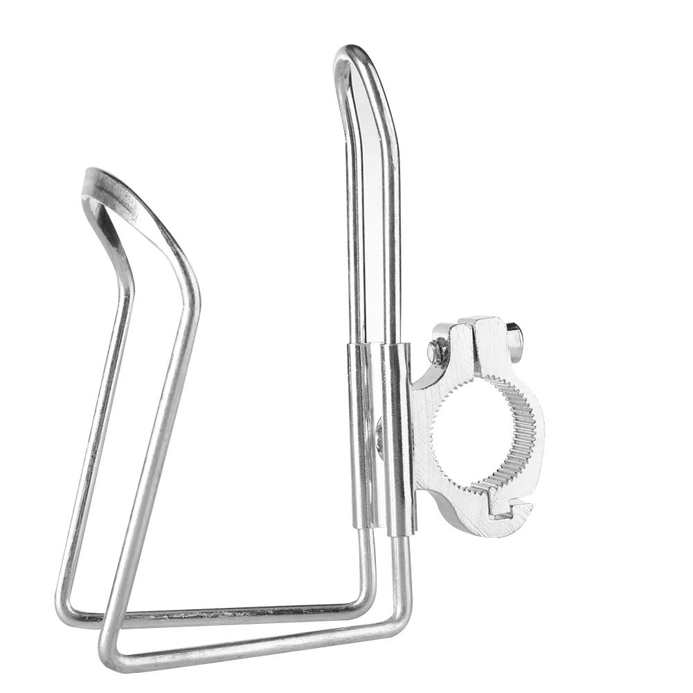 

Aluminum Alloy Bicycle Handlebar Mount Water Bottle Holder with Buckle, White, 501 Original