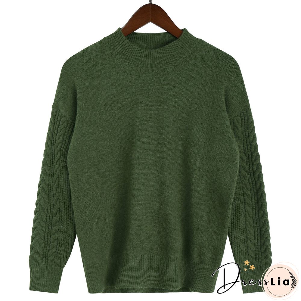 Winter Plain Sweater Top