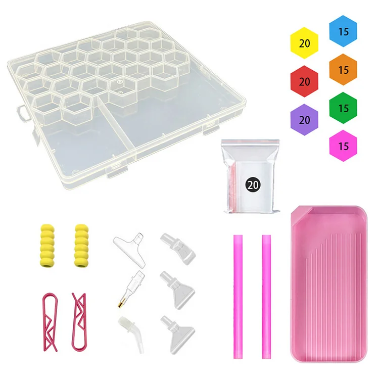 120Pcs Diamond Embroidery Drill Mud Kit with Box Diamond Mosaic Glue Clay Set gbfke