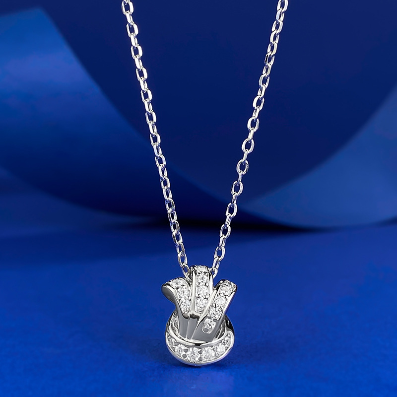 MIKAMU S925 Silver Fashion Knot Necklace - Versatile Commuter Style