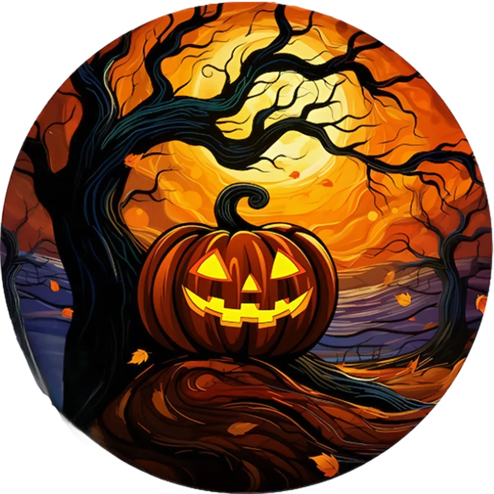 5D DIY Full Round Drill Partial AB Diamond Painting Jack-O-Lantern Decor 35x35cm