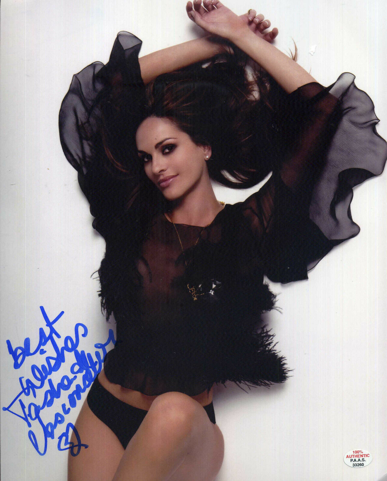 TASHA DE VASCONCELOS Signed Photo Poster paintinggraph - Stunning Film Actress / Model preprint