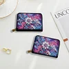 (US Local)Flower 5D DIY Diamond Painting Wallet Diamond Painting Card Holder Coin Purse
