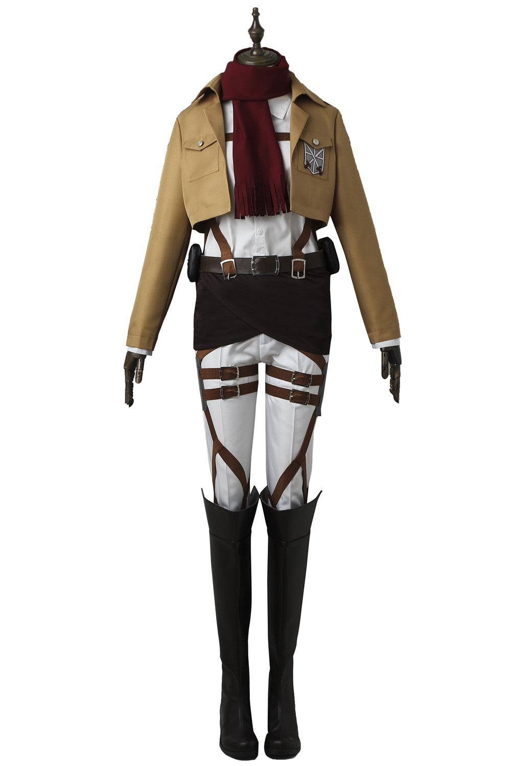 Aot Shingeki no Kyojin Mikasa Akkaman 104th Cadet Corps Outfit Cosplay ...