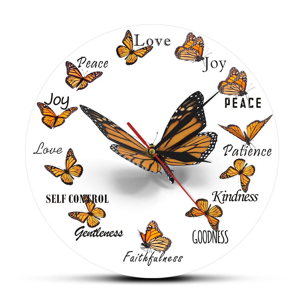 

Monarch Butterfly - Frameless Acrylic Wall Clock, 501 Original