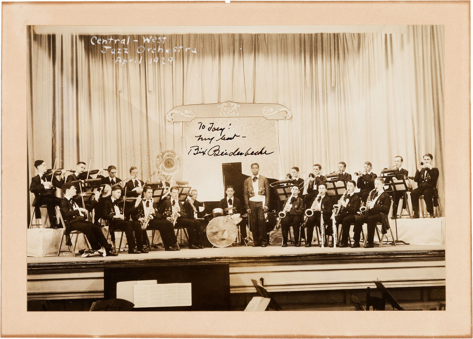 BIX BEIDERBECKE Signed Photo Poster paintinggraph Jazz Musician - Cornet & Piano player preprint