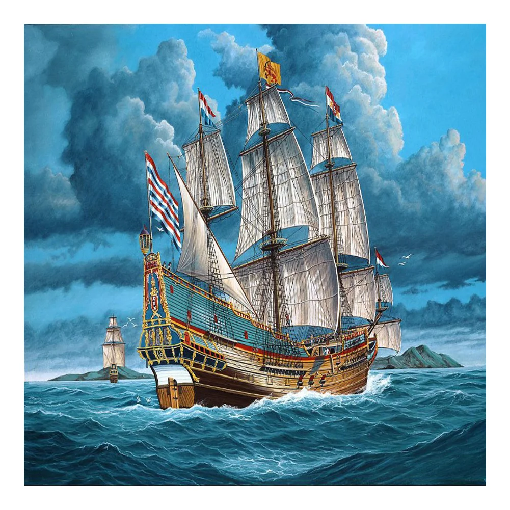 Storm Boat - Full Round - Diamond Painting(40*40cm)