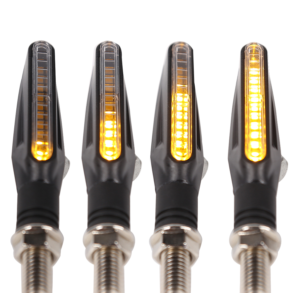 

4pcs Universal Amber LED Motorcycle Turn Signal Light Flowing Water Blinker, 501 Original