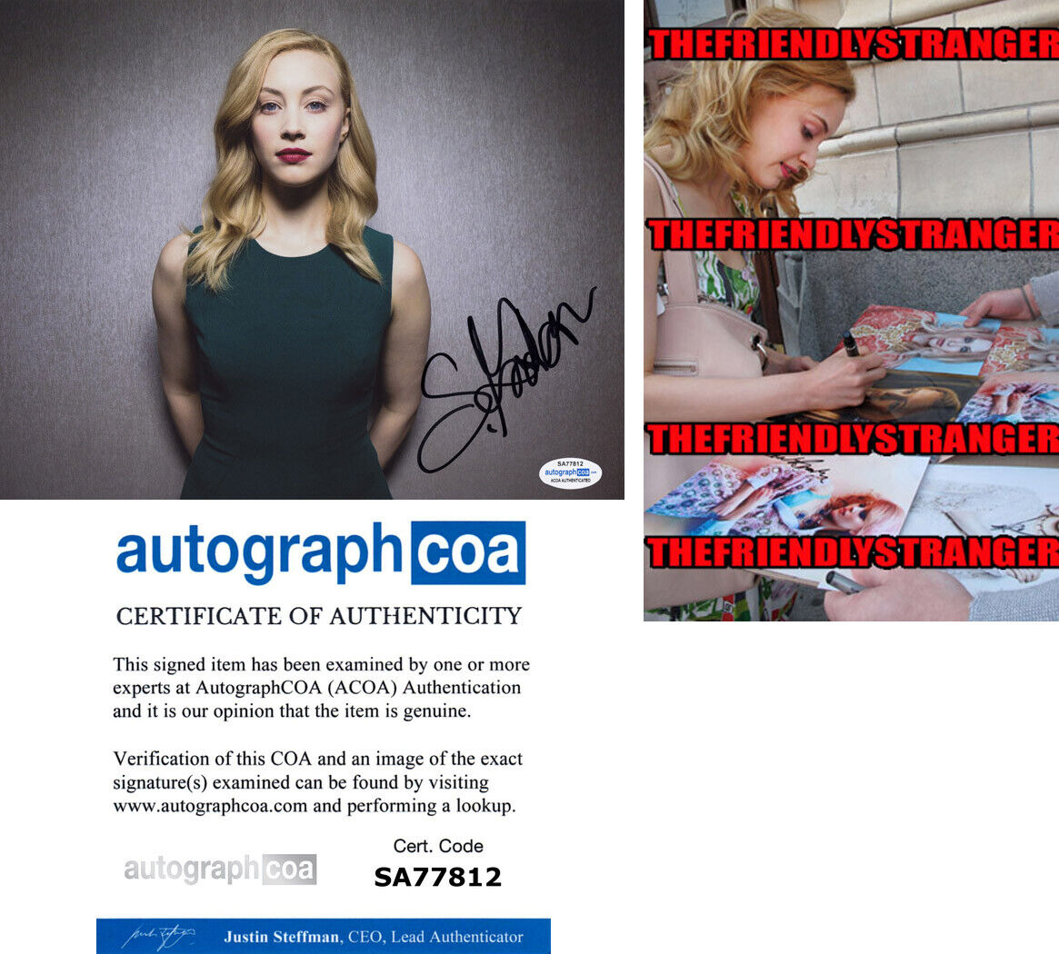 SARAH GADON signed Autographed 8X10 Photo Poster painting g PROOF - SEXY Letterkenny ACOA COA