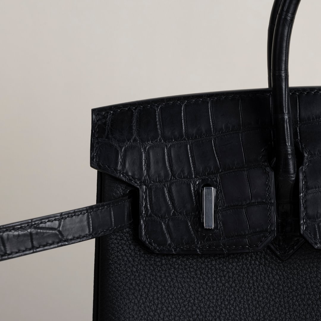 Birkin 25cm Touch Togo/ Nile crocodile 89 Noir PHW