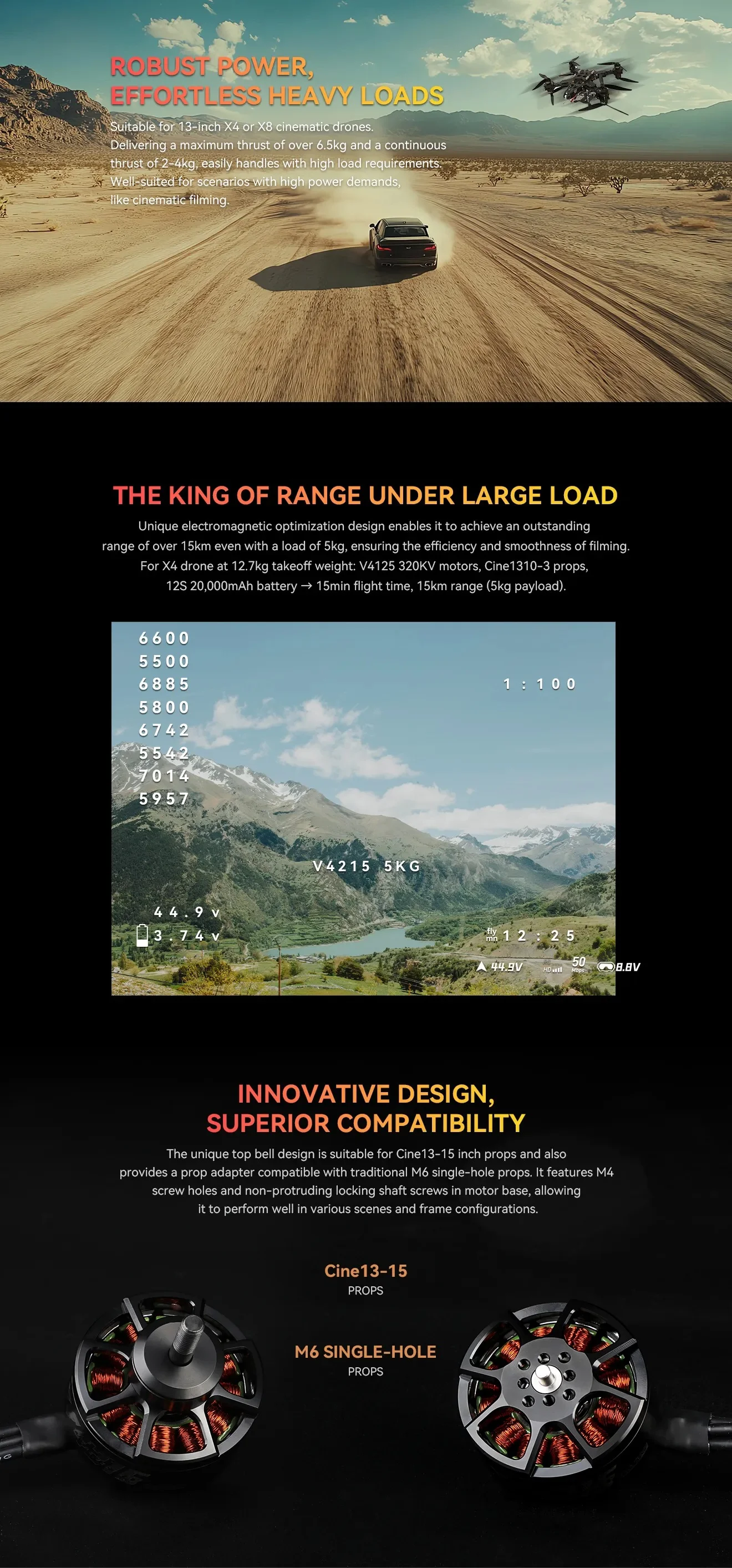 T-HOBBY Velox V4215 6-12S Motor