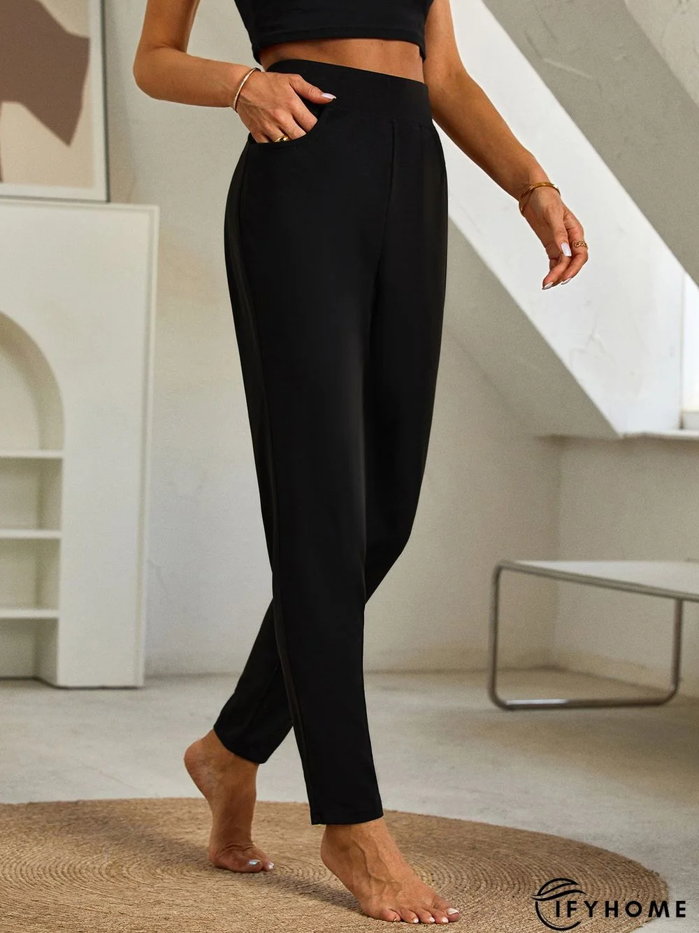 Regular Fit Jersey Casual Leggings | IFYHOME