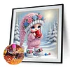 Snow Girl - Diamond Painting - Partial Special Shaped Drill(Canvas|30*30cm)