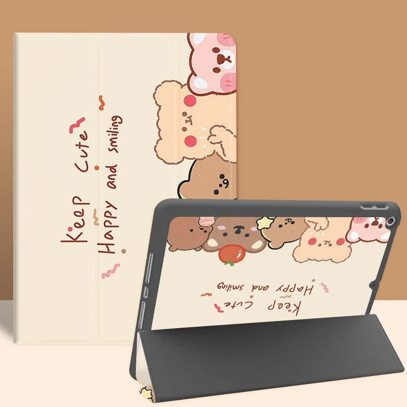 Cute Soft iPad Case with Pencil Holder