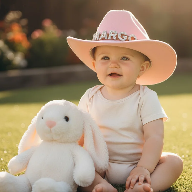 Custom Toddler Cowboy Hat for Kids, Personalized Rhinestone Cowgirl Hat for Girls Boys, Sparkly Cowboy Hat for Women Men