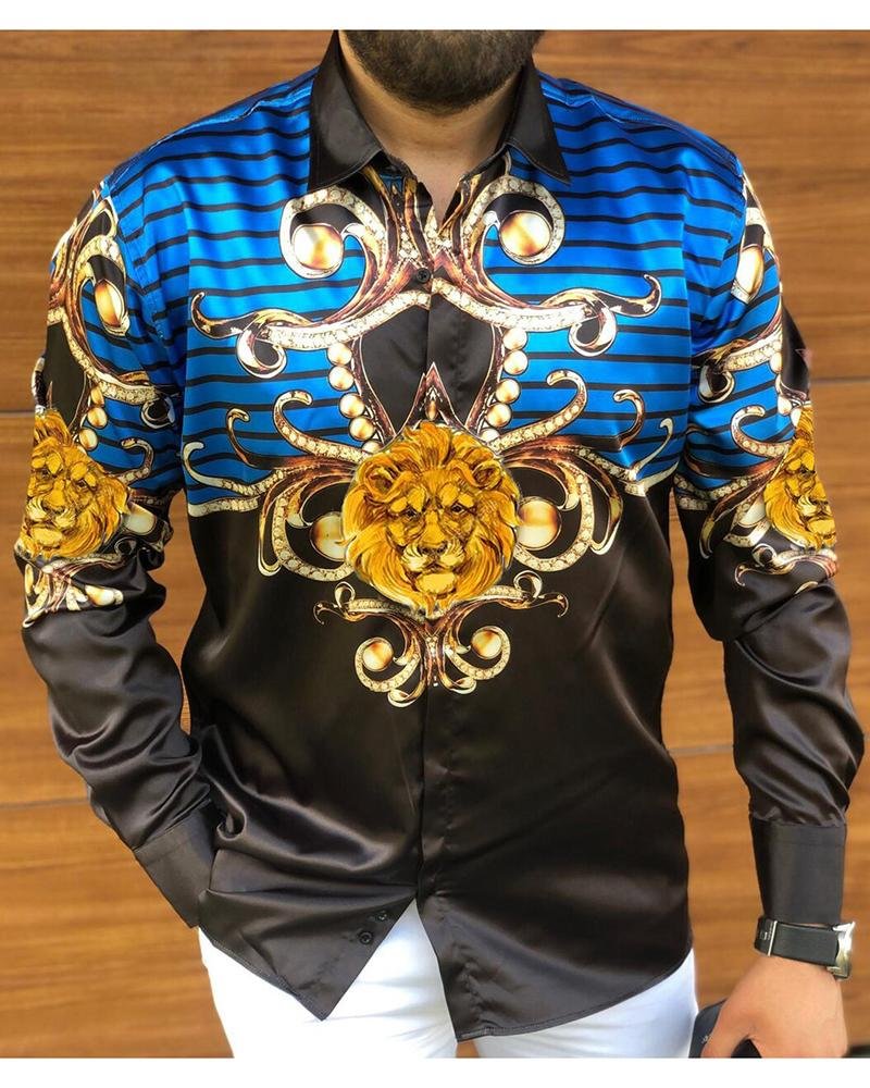 Men's Fashion Casual Printed Classic Shirt