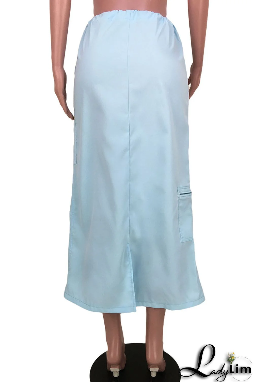 Black Casual Street Solid Patchwork High Waist Straight Solid Color Bottoms