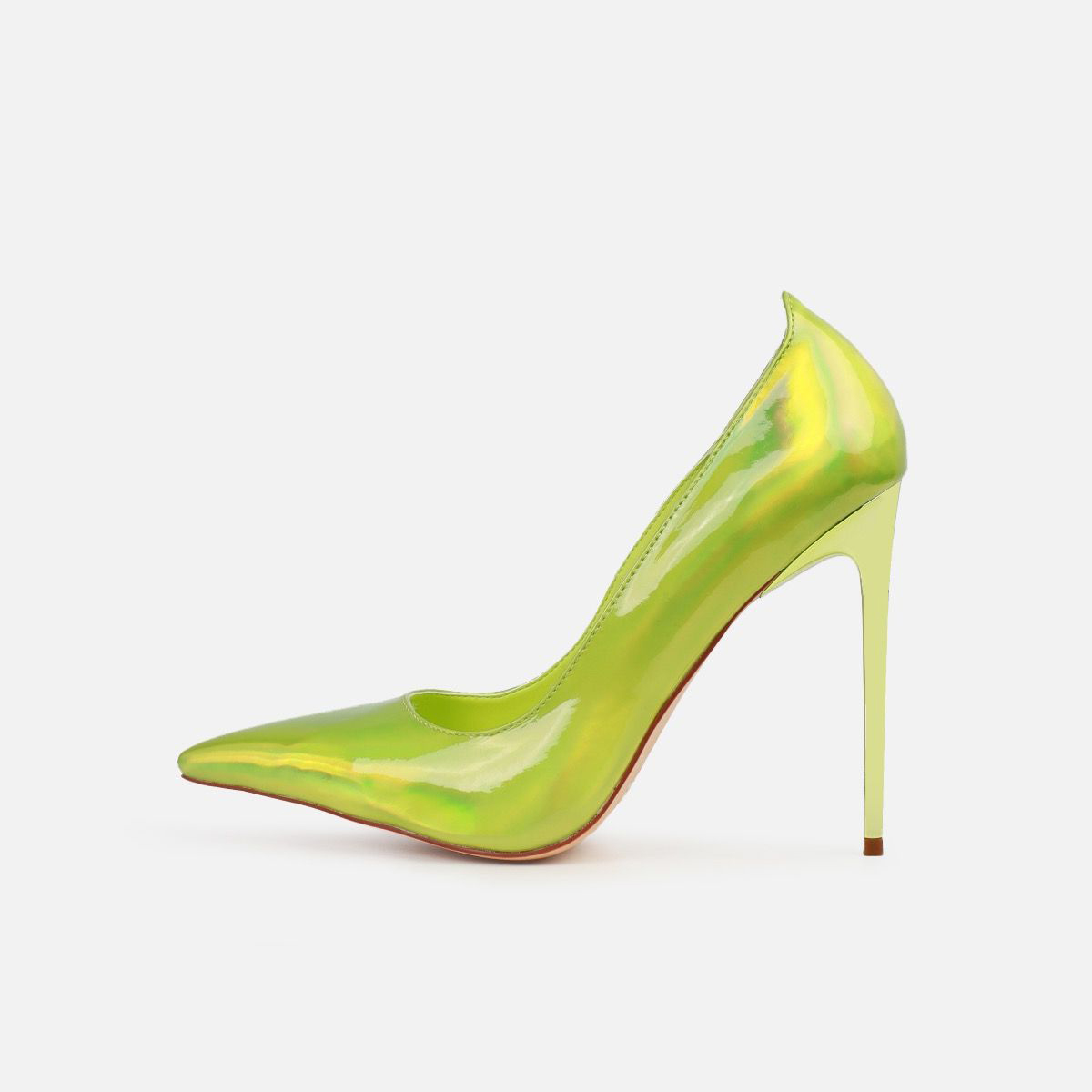 Green Closed Toe Stiletto Heel Pumps Nicepairs