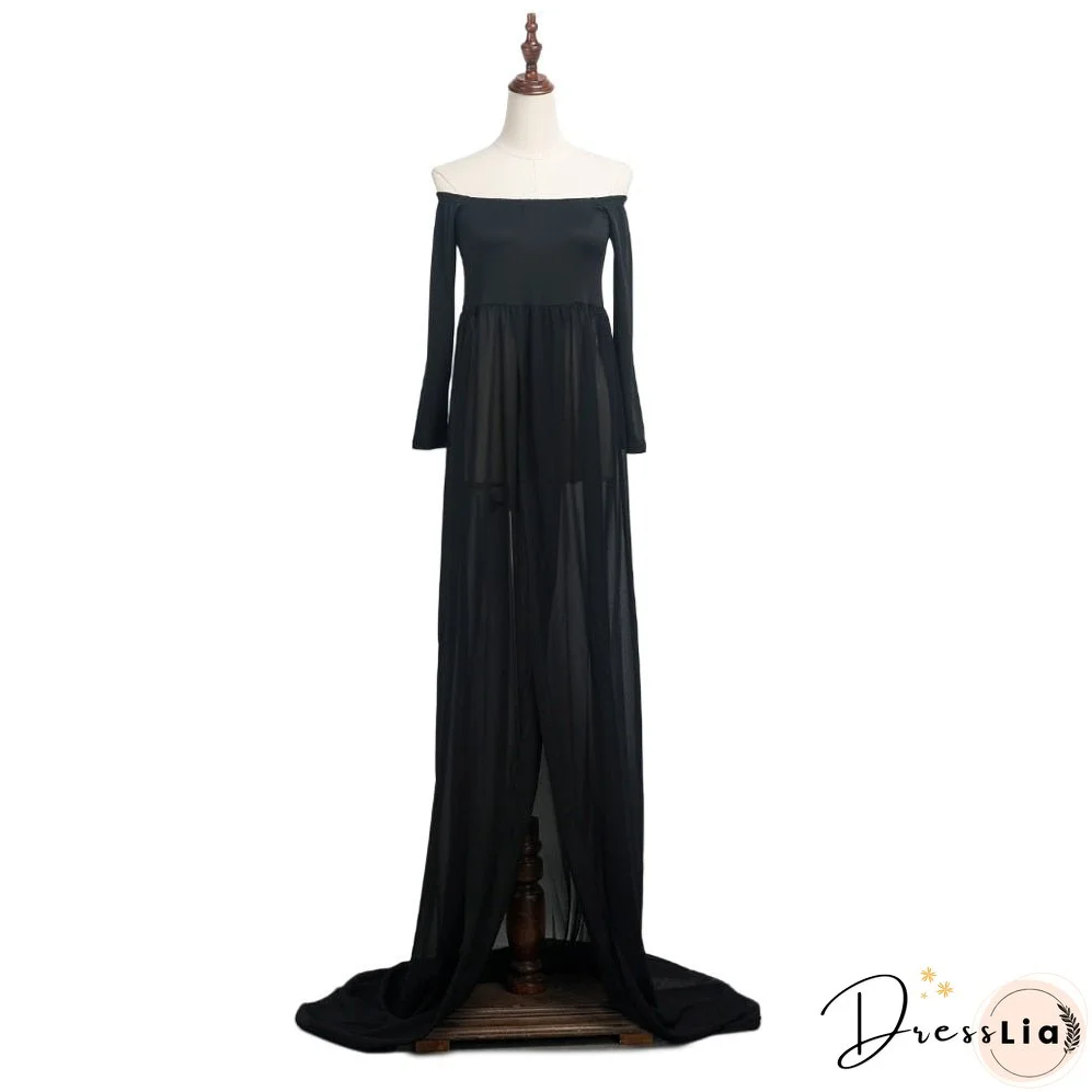 Maternity Dresses For Photo Shoot Chiffon Pregnancy Dress Photography Props Maxi Gown Dresses For Pregnant Women Clothes