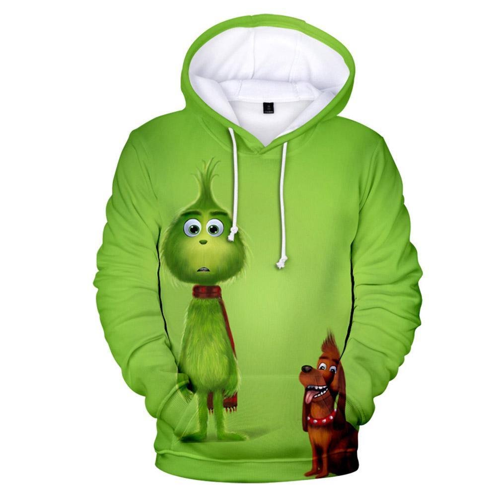 The Grinch Der Grinch Hoodie Sweatshirt Pullover mit Kaputze Pulli für Erwachsene Kinder