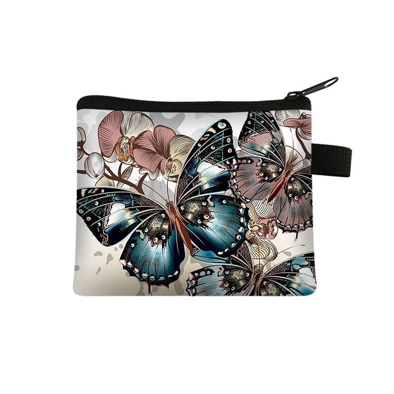 Women’s Butterfly Polyester Zipper Coin Purses