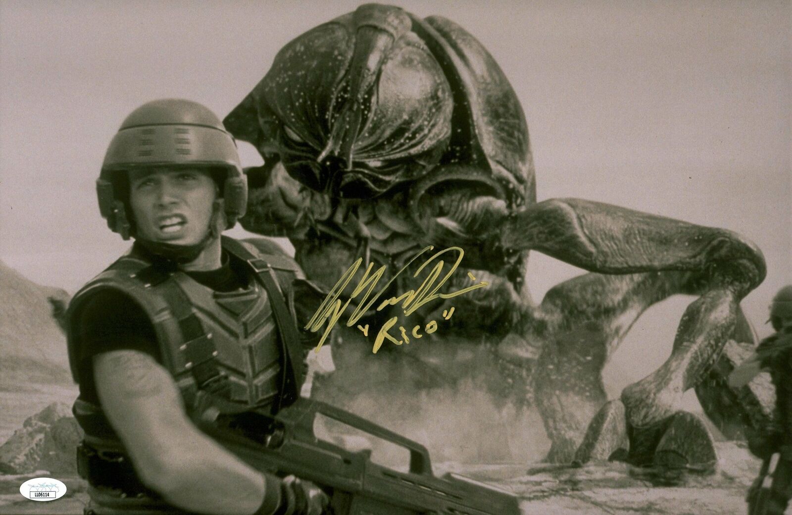 Casper Van Dien Starship Troopers Juan Rico 11x17 Photo Poster painting Poster Signed JSA COA