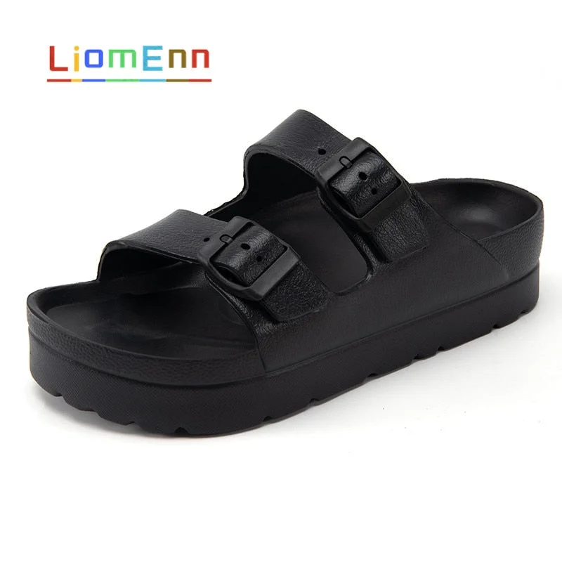 Summer Platform Slippers Women Shoes EVA Home House Slippers 2021 Pink White Black Casual Beach Sandals Slides Female flip flops