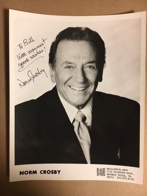 Norm Crosby Comedian/Actor Signed Autographed 8 X 10 Photo Poster painting w/COA