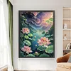Lotus-11CT Stamped Cross Stitch 60*80cm/23.62*31.5in(Big Size) tapestrymarket