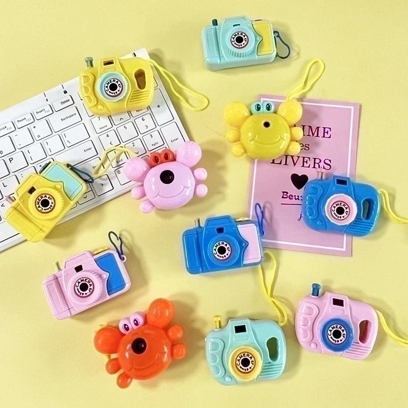 Children’s Cartoon Crab Square Round Cartoon Solid Color Camera Toy