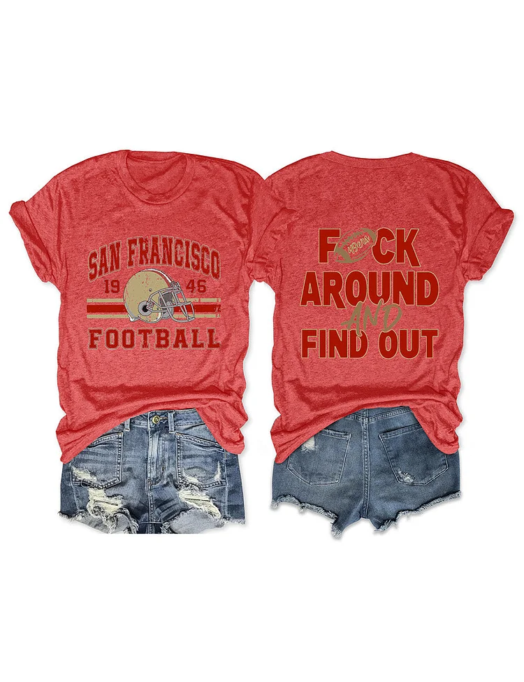 Women's San Francisco Football Print T-Shirt