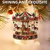 Xmas Carousel Diamond Painting Ornament DIY Pendant Kit 9.45x9.45in