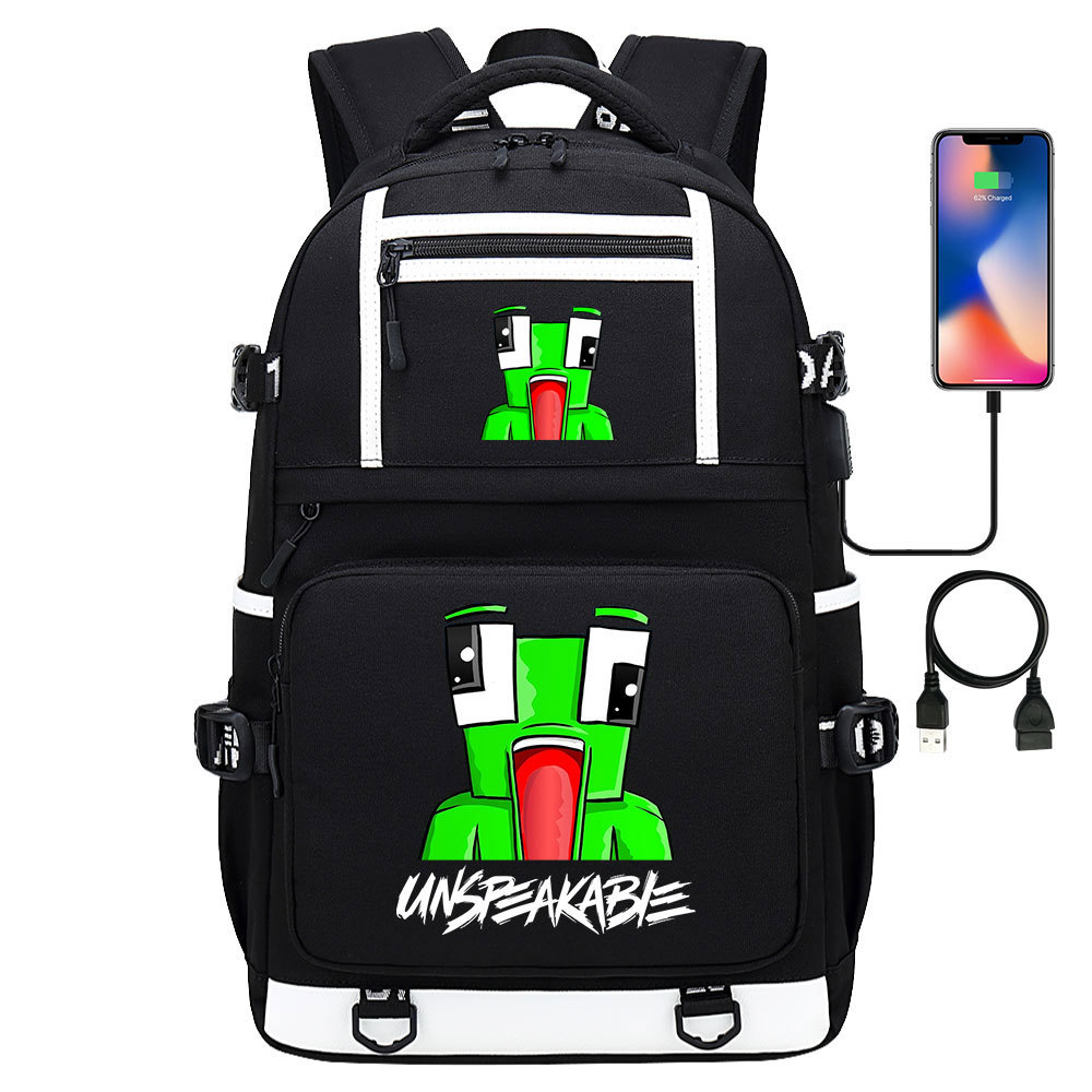Unspeakable Backpack with 15-Inch Laptop Compartment and USB Charging Port-Mayoulove
