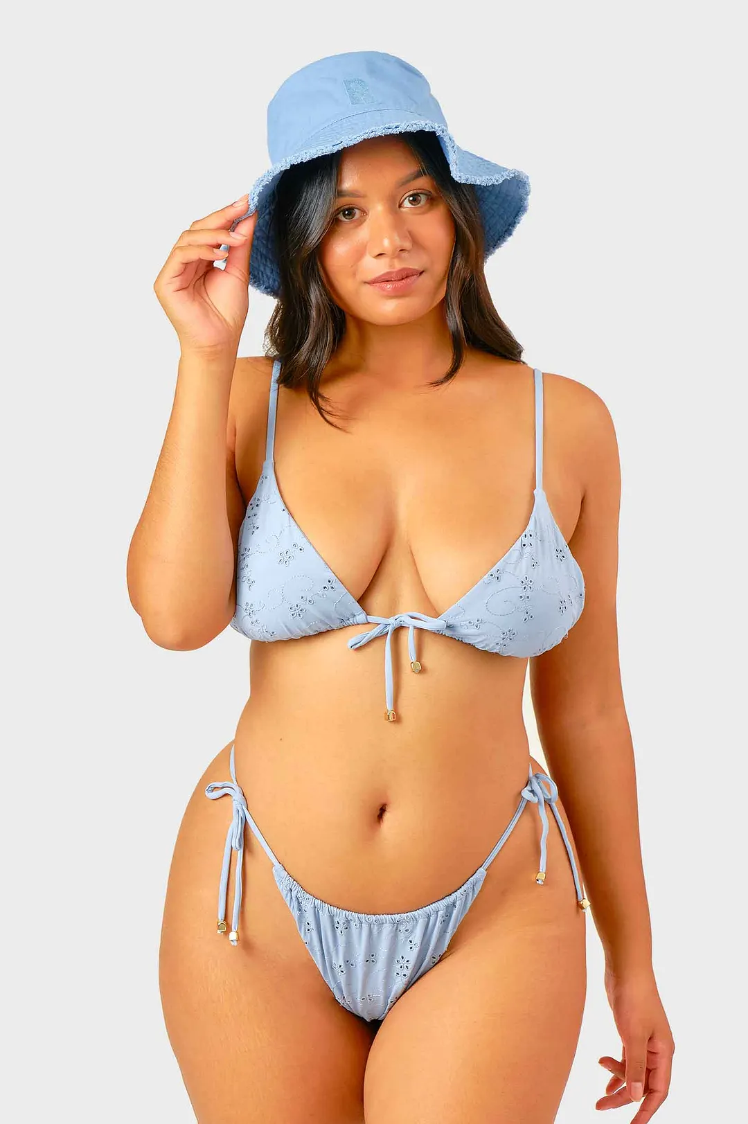 Frayed Bucket Hat / Baby Blue FINAL SALE