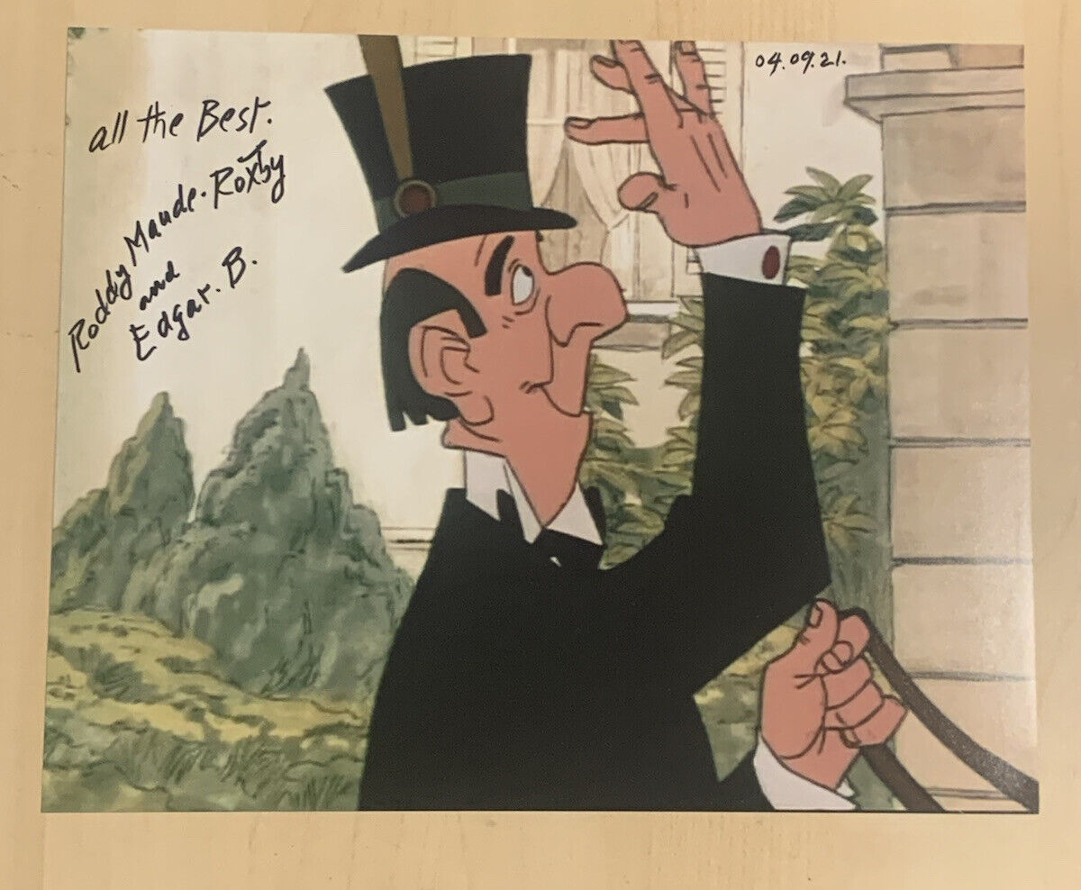 RODDY MAUDE-ROXBY SIGNED 8x10 Photo Poster painting VOICE ACTOR AUTOGRAPHED THE ARISTOCATS COA