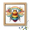 Bee Glass Bead Partial 11CT DIY Stamped Cross Stitch Kits for Beginners Adults Home Decor Cross Stitch Art and Crafts Kits 14.04x14.04in